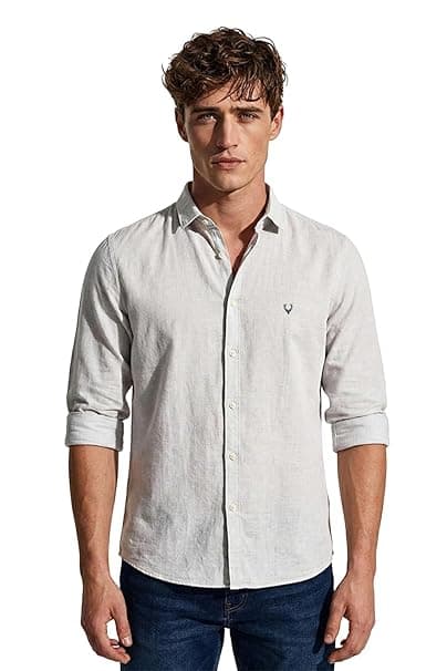Allen Solly Men’s Casual Shirt | Regular Collar | Soft Breathable Fabric | Everyday Smart Casual Wear