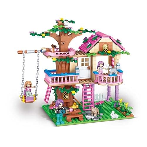 SKY LINE OCEAN Kids Tree House Building Kit - with Swings and Ladders Construction Blocks ||2 Years Structural Warranty || (504+ Pcs)