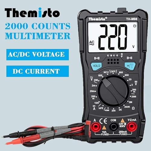 Themisto TH-M98 Digital Multimeter (Black 2000 Counts) 2