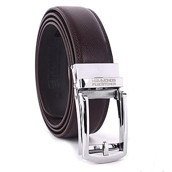 HAMMONDS FLYCATCHER Genuine Leather Belt for Men, Premium Leather Belt with Auto Lock mechanism, Mens Belt Leather Branded with Slide Lock for Everyday Wear