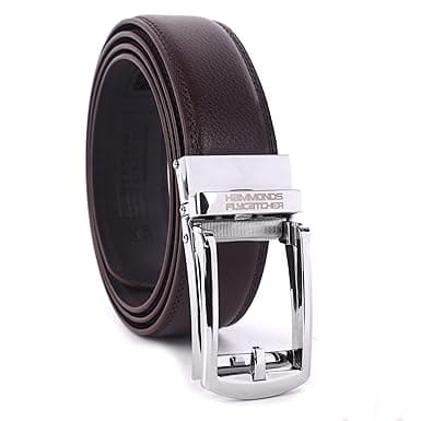 HAMMONDS FLYCATCHER Genuine Leather Belt for Men, Premium Leather Belt with Auto Lock mechanism, Mens Belt Leather Branded with Slide Lock for Everyday Wear