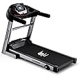 Lifelong Walking Pad Treadmill | 4 HP Motor | Foldable Handle | LED Display & Remote Control | 2-Level Manual Incline | Anti-Slip Belt | Compact Under Desk Running Machine for Home & Office