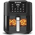 Hamilton Beach Digital Air Fryer 6.5L - 8 One-Touch Pre-Set Functions, Stainless Steel Exterior, Fast Cooking, 1700W Power, Air Fryer Oven for Home