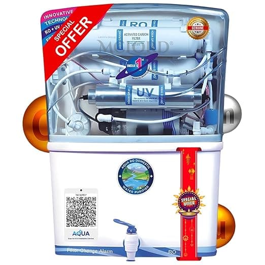Aqua X Pure Grand Plus Alkaline RO Water Purifier | RO+UV+UF Technology | Copper & Zinc Health Booster | TDS Controller | 12L Tank | 20 LPH | High TDS | 1 Year Warranty.