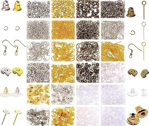 DIY Crafts 600grm, Bright Gold, Mix Items As Choice Color Metal Parts Mix Set for Making Bracelet Necklace Earring Jewelry Findin (600grm, Bright Gold)