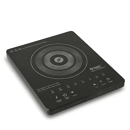 Drumstone 2000W Induction Cooktop with Smart Touch Controls | Portable Electric Stove with 7 Preset Cooking Modes, Fast Heating & Energy Efficient Black Glass Design for Home Kitchen