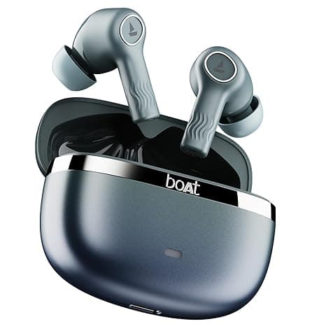 Boat Nirvana Ion ANC Pro, Hi-Res Audio LDAC,ANC(~32dB), 120Hrs Battery, App Support, Fast Charge, v5.3 Bluetooth TWS in Ear Earbuds Wireless Earphones with mic (Blazing Comet)