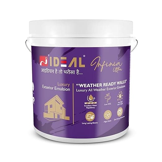 Infinia Ultra Special Acrylic Paint | Composition Gleam Rich Sheen Finish | As Per Shade Card Application Methods Brush Roller Or Spray | Durable And Long Lasting Professional (4 Liters)