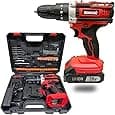 Cordless Drill Machine For Home Use, With 2 Pcs Batteries And Drill Bits, Battery Drill Machine With Fast Charger, 2 Speed, Flexible Shaft, Complete Accessory Kit, With Case
