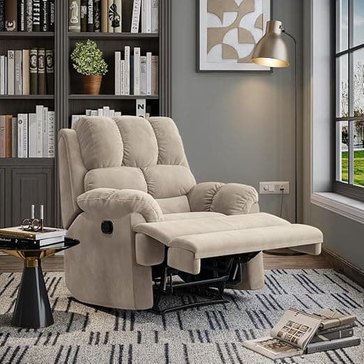 Wakefit Recliner | 3 Year Warranty | Recliner Sofa 1 Seater, XpertGRID Technology, Designed for Supreme Comfort & Relaxation, Easy DIY Assembly, 145 kg Weight Capacity, Virelia (Tuscan Tan)