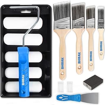 Paint Roller Kit, Paint Brushes and 4 Inch Foam Small Paint Roller kit for Professional or Home Owners with All Paints and Stains for Professional Painting Results