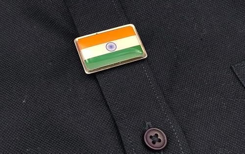 Indian Flag Magnetic Rectangular Lapel Pins | Set of 5 5