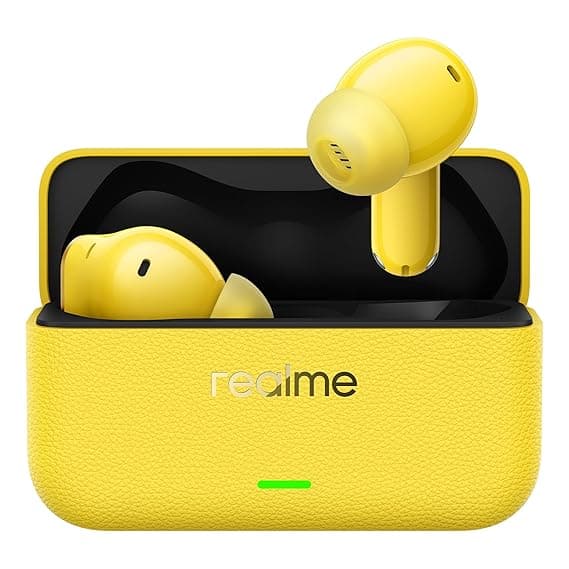 realme Buds T500 Pro TWS Earbuds with 12.4mm Drivers, Upto 50dB ANC,3D Spatial Audio, 56H Playtime, AI ENC, IP55 Rating, and 45ms Low Latency BT 6.1 (Lemon Cola)