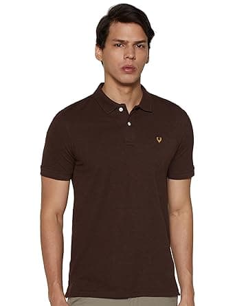 Allen Solly Men’s Polo T‑Shirt | Comfortable Rich Cotton Blend, Band Collar, Regular Fit | Stylish & Premium All Day Wear