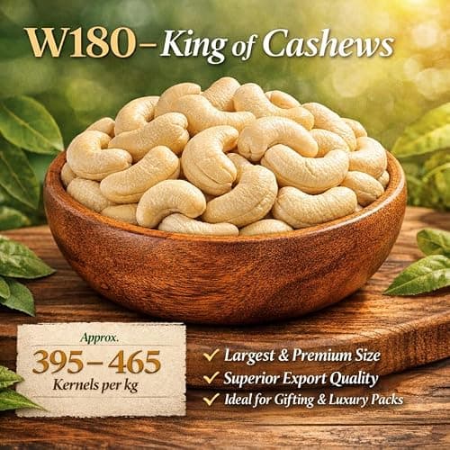 Oh My Kaju™ Premium Konkan Jumbo King Cashew W180 | King Kaju Nuts | Goa Origin Big Large Size Cashews – High Protien I Fresh Kaju Nuts | Zero Cholesterol I Goa-Origin Style I Gourmet Healthy Snacks f 4