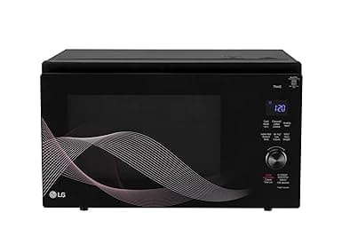 LG 32 L, Convertible Microwave Oven with Air Fry, Charcoal Lighting Heater, Wi-Fi Enabled (MJEN326UHWF, Black, Motorised Rotisserie, 60 Air Fry Recipe, 40 Scan to Cook Recipes & 431 Auto Cook Menu)