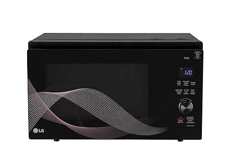 LG 32 L, Convertible Microwave Oven with Air Fry, Charcoal Lighting Heater, Wi-Fi Enabled (MJEN326UHWF, Black, Motorised Rotisserie, 60 Air Fry Recipe, 40 Scan to Cook Recipes & 431 Auto Cook Menu)