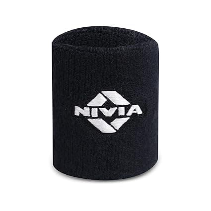 Nivia Sweatband for Men & Women, Wristbands for Tennis, Basketball, Running, Sweat Band for Gym & Athletes (Small, Black)