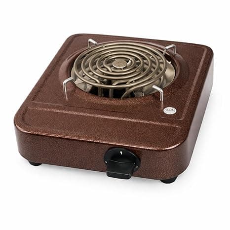 DRUMSTONE (2026 Brings LPG solution With 5 Years Warranty) 2000W Electric Hot Plate Cooktop | Portable Single Burner Stove | LPG Gas Alternative | Works with All Utensils | Fast Heating Coil