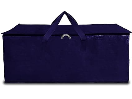 Shalimar Large Capacity Foldable Under Bed Storage/Duffle for Travel/Moving/Wardrobe Organizer Bag|Comfortable Handles|Water Resistant |28.5Lx13.5Wx13.5H Inches| Pack of 1 - Navy Blue