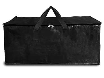 Shalimar Large Capacity Foldable Under Bed Storage Bags/Duffle Bags for Travel/Moving/Wardrobe Organizer | Comfortable Handles | Water Resistant | 24.5Lx12Wx14H Inches | Pack of 1 - Black