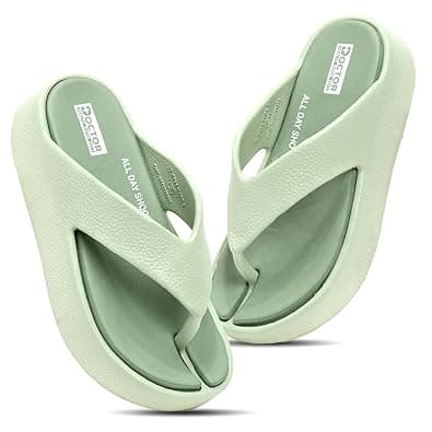 DOCTOR HEALTH SUPER SOFT Women’s Orthopedic Soft Platform Slippers | Ultra-Cushioned Shock Absorbing Footbed | Lightweight Anti-Skid Everyday Wear Comfort Flip Flops for All-Day Support