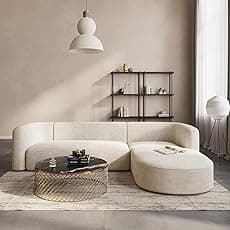 Chesterfield Velvet Boucle Beige 3-Seater Sofa with Armchair and Footrest, 3+1+Footrest Set for Living Room, Bedroom, Hallways