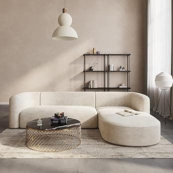 Chesterfield Velvet Boucle Beige 3-Seater Sofa with Armchair and Footrest, 3+1+Footrest Set for Living Room, Bedroom, Hallways