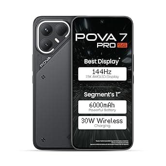 Pova 7 Pro 5G (Geek Black, 8GB+128GB) with No Cost EMI/Additional Exchange Offers