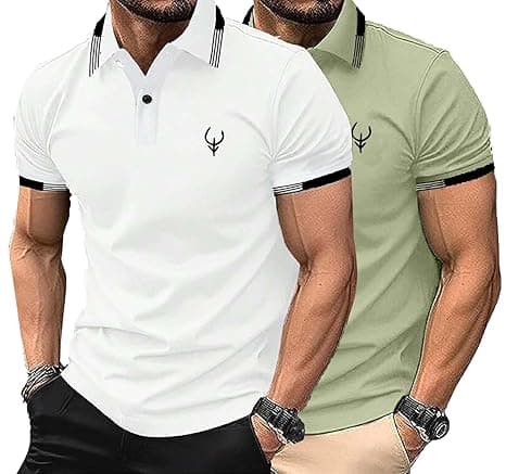 Lymio Polo T Shirt for Men || T Shirt for Man || Collar T Shirt Style Men (Packs Also Available) (Polo-40-43)