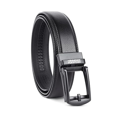 HAMMONDS FLYCATCHER Genuine Leather Belt for Men, Premium Leather Belt with Auto Lock mechanism, Mens Belt Leather Branded with Slide Lock for Everyday Wear
