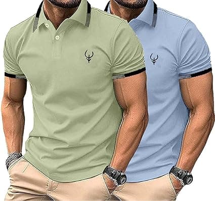 Lymio Polo T Shirt for Men || T Shirt for Man || Collar T Shirt Style Men (Packs Also Available) (Polo-40-43)