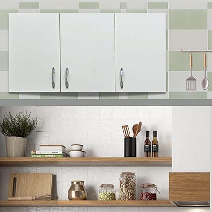 SPECIALITY PANELS Wall Mounted Multipurpose Storage Cabinet with Door & Adjustable Shelves | Wooden Wall Organizer for Home Space Saving Storage Unit Termite Resistant | Highland Pine Finish (3 Door)