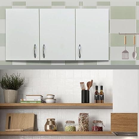 SPECIALITY PANELS Wall Mounted Multipurpose Storage Cabinet with Door & Adjustable Shelves | Wooden Wall Organizer for Home Space Saving Storage Unit Termite Resistant | Highland Pine Finish (3 Door)