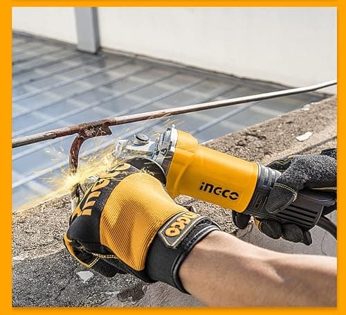 INGCO Angle Grinder, 100mm | 900W | 11000 RPM Power Grinder, Electric Metal ​Grinder with 1pcs Auxiliary Handle 4
