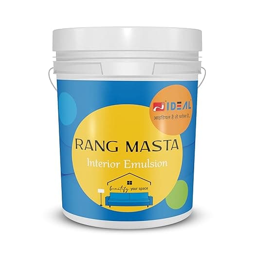 IDEAL Rangmasta Special Acrylic Co-Polymer Latex Paint | Rich Finish & Eggshell Gloss | Available in Shade Card Colors, Easy Application With Brush, Roller Or Spray | Durable And Long Lasting (10 Liters)