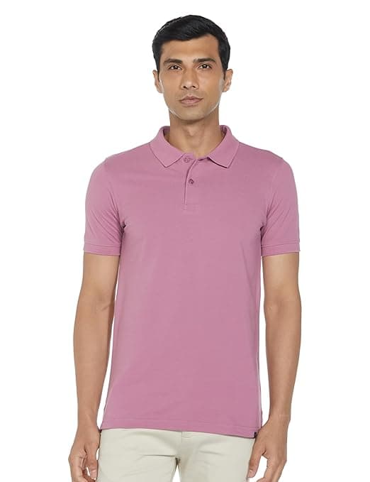 Amazon Brand - Symbol Men's Cotton Rich Solid Polo Tshirt | Collar Tshirts | Half Sleeves | Plain-Regular Fit (Available in Plus Sizes and Combo Pack of 2)