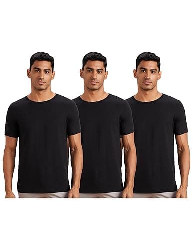 Amazon Brand - Symbol Men's Solid Cotton T Shirt | Round Neck | Half Sleeve | Plain-Regular Fit (Available in Plus Sizes)