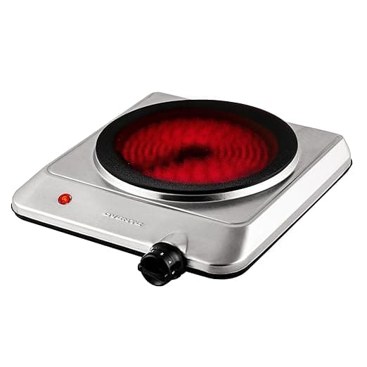 Ovente BGI201S 1000 Watts Trendy Portable Ceramic Infrared Cooktop Burner