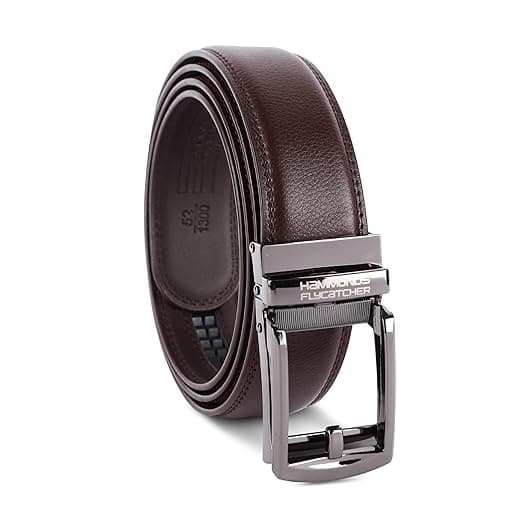 HAMMONDS FLYCATCHER Genuine Leather Belt for Men, Premium Leather Belt with Auto Lock mechanism, Mens Belt Leather Branded with Slide Lock for Everyday Wear