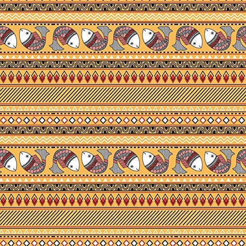 Color Solution Madhubani penting Floral Wallpaper Wall Sticker for Home Décor, Living Room, Bedroom, Hall, Kids Room, Play Room(Self Adhesive Vinyl, Water Proof) B010 (128 X 16 INCH)