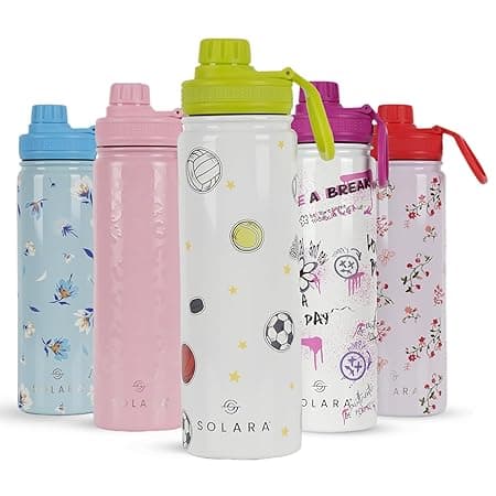 SOLARA Insulated Water Bottle 650ml, Hot Water Bottle, Thermosteel Water Bottles for Travel, Home, Office, School, Gym, Adults, Water Bottle Hot and Cold, Sipper Bottle, Power Play