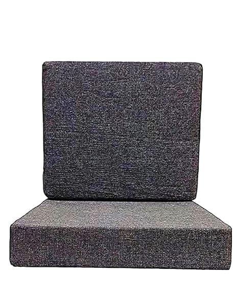 High Density Premium Sofa Seat & Back Foam Cushions with Washable Zip Cover (Seat - 22"x21"x5" Back Rest -18"x21"x4") 32 Foam Density (Black)