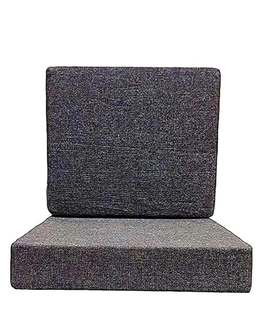 High Density Premium Sofa Seat & Back Foam Cushions with Washable Zip Cover (Seat - 22"x21"x5" Back Rest -18"x21"x4") 32 Foam Density (Black)