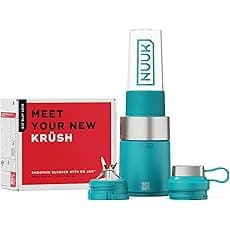 NUUK KRUSH Blender Mixer Grinder | 500W Personal Smoothie Blender with 24,500 RPM | 6-Leaf Blade | Compact Mixer Grinder for Gym, Office, Kitchen | BPA-Free 460ml Go Jar™ | Titanium Alloy Build