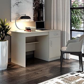 Wakefit Study Table | 1 Yr Warranty | Study Table with Book Shelf, Computer Table for Home Pc, Office Table for Home, Free Installation from Brand, Modern Wobble-Free & Durable Design (Athena - PG)