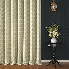 Story@Home 100% True Blackout Door Curtains 7 Feet Long Set of 1 | Plain Design | Room Darkening Curtain | Thermal Insulated Curtains for Living Room, Bedroom | (116 x 215 cm, Light Green)