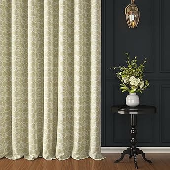 Story@Home 100% True Blackout Door Curtains 7 Feet Long Set of 1 | Plain Design | Room Darkening Curtain | Thermal Insulated Curtains for Living Room, Bedroom | (116 x 215 cm, Light Green)