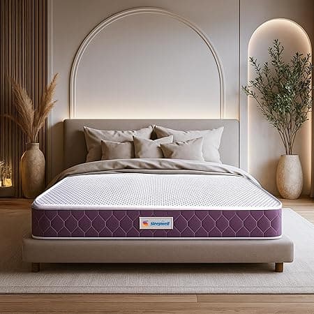 Sleepwell Orthopedic 6 Inch Mattress | Queen Size Bed Mattress | Pressure Relief & Spine Care | Knitted & Medium Firm | Air Mesh Fabric | Anti Allergic | Sleep Ease | 72x60x6 | 10 Years Warranty