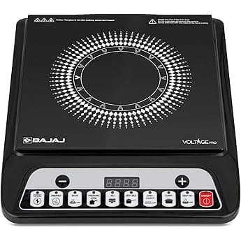 1600W Induction Cooktop with Compatile Non SticFry Pan | Double Ring Coil Heating | 6 Cooking Modes | 7 Power Levels | Auto Cut-Off Safety | 1 Year Warrant